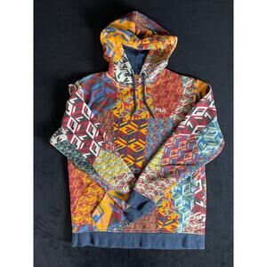 FILA GEOMETRIC PATTERN HOODIE SIZE MEDIUM